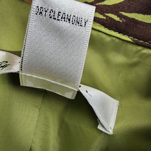 Savvy By Rafael Women Jacket Size 6 Floral Linen Silk Button Up 3/4 Sleeve Green - Picture 10 of 10